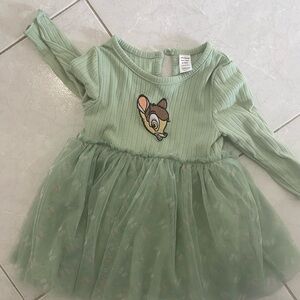 Joe Fresh Mint Green Kids Dress with Character Patch